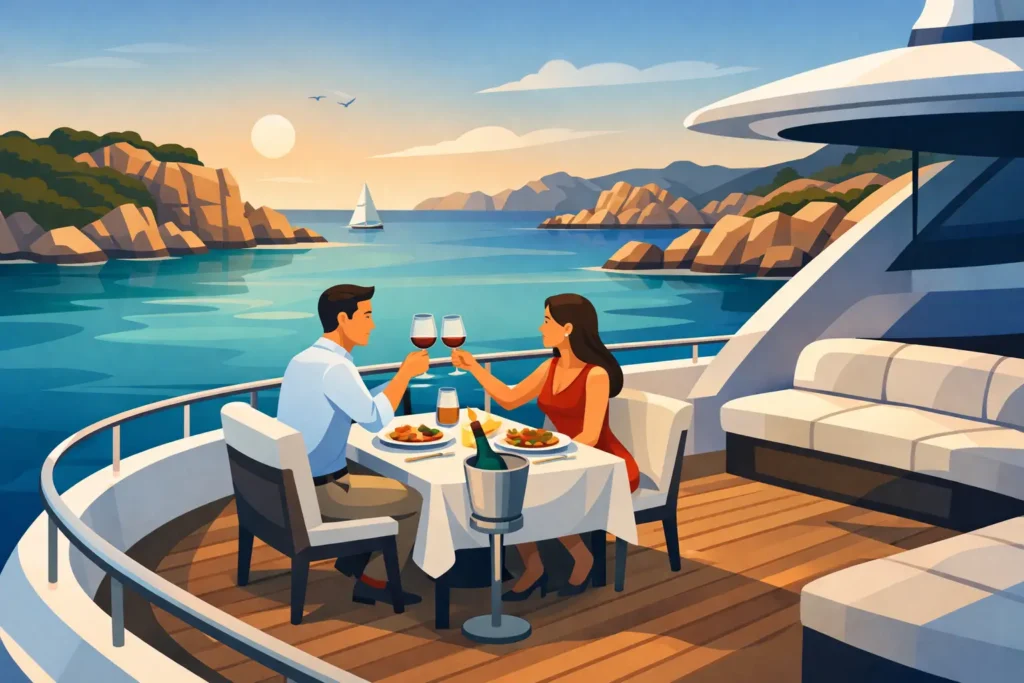 Cena privata in barca Sardegna: come sceglierla