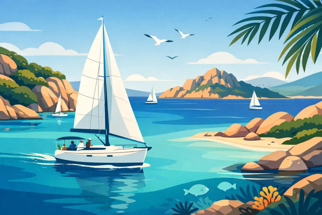 Le migliori baie in barca a vela in Sardegna