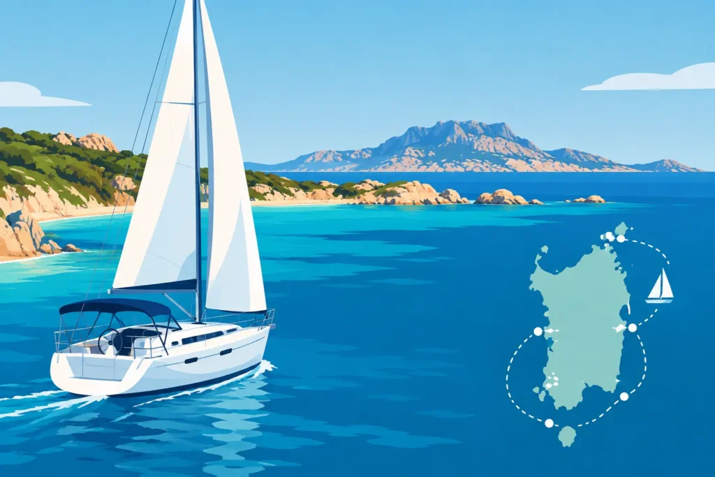 Weekend vela Sardegna, esempio di itinerario